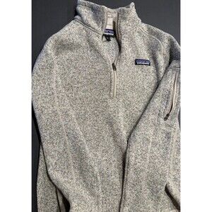 Patagonia Better Sweater Women's small beige  Quarter Zip Fleece Jacket Pocket